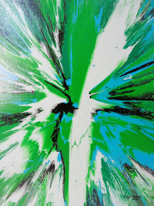 Emerald Explosion (Acrylic Original)