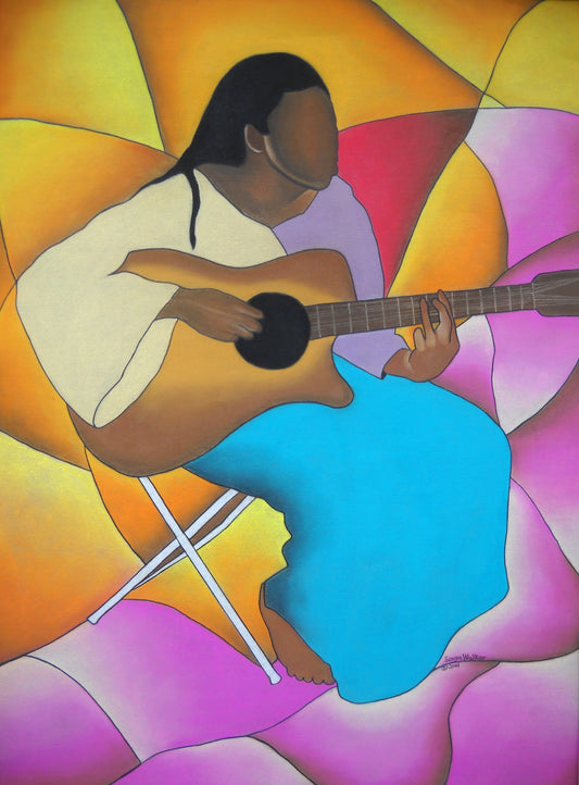 Guitar Player (Original Pastel)