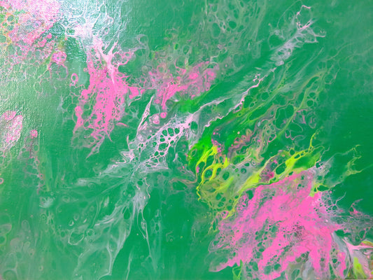 Pink & Green Fusion (Original Acrylic)