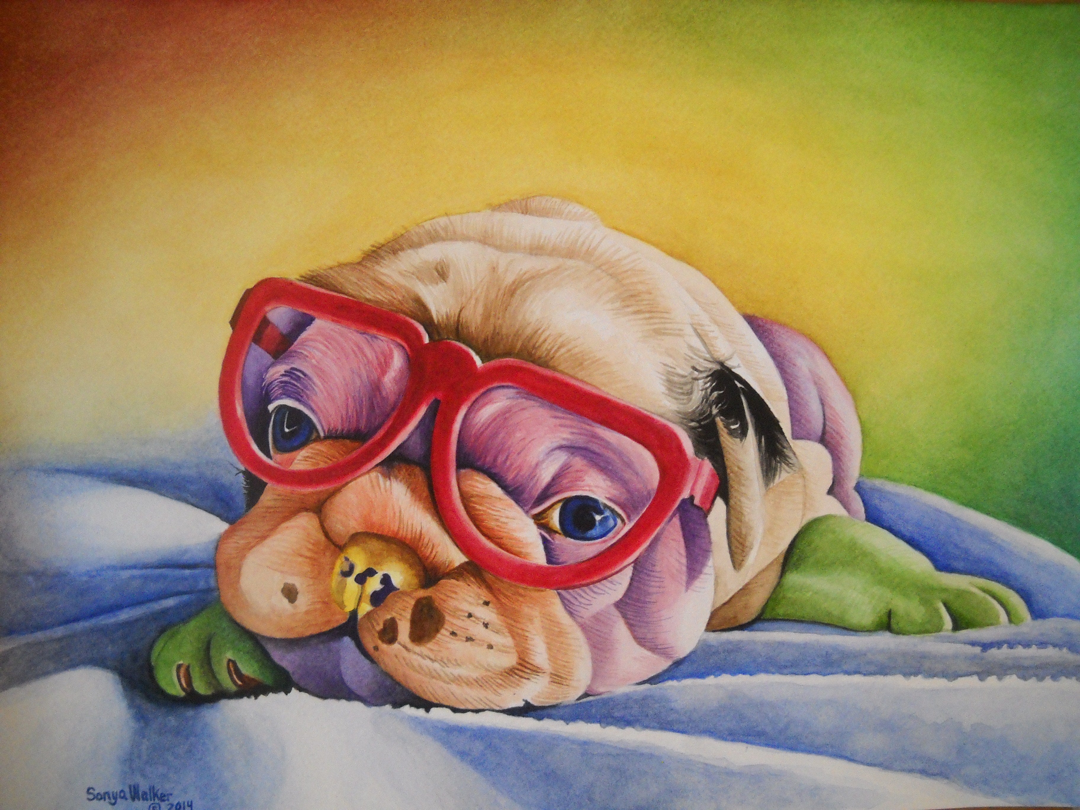 Lonely Puppy cheapest Watercolor Original Painting